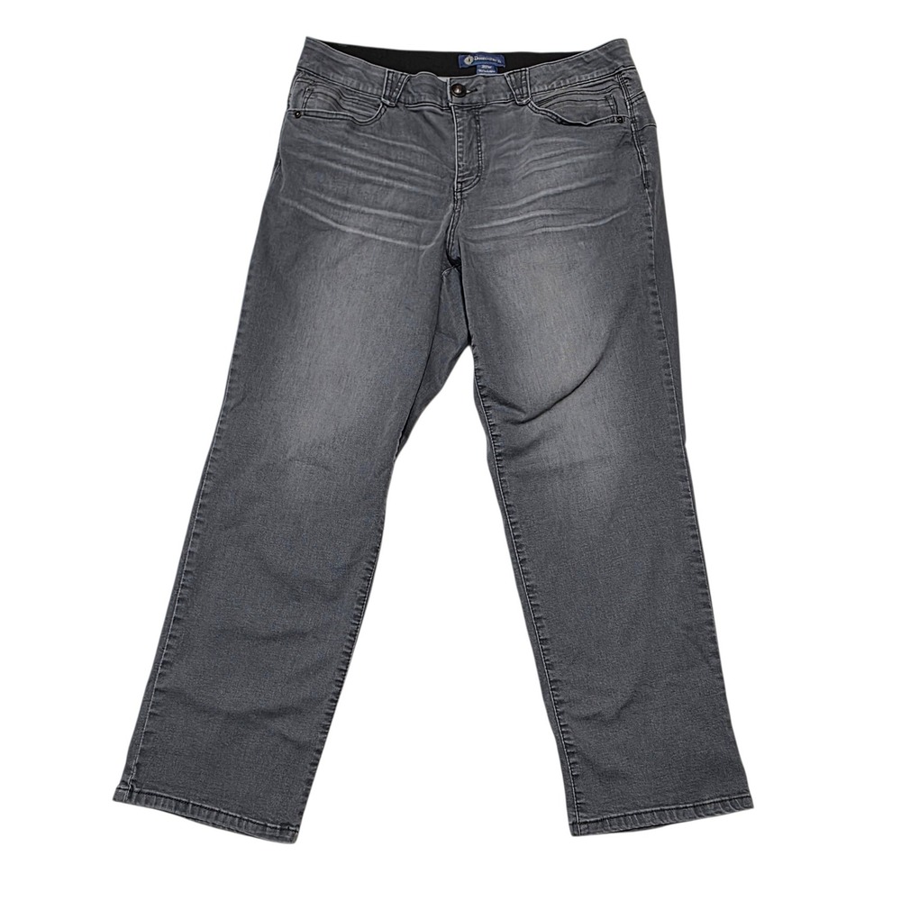 Democracy Ab solution Straight Leg Jeans Women 20W Gray Cotton Blend Stretch